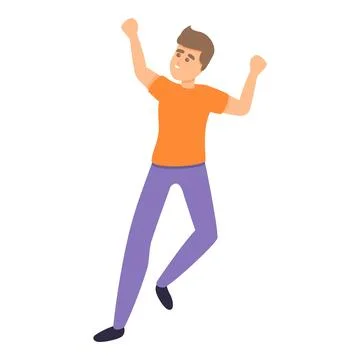 Hyperactive boy icon, cartoon style イラスト素材