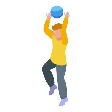 Hyperactivity ball play icon, isometric style イラスト素材