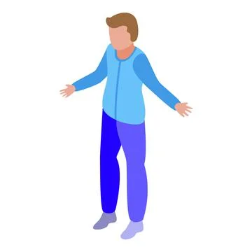 Hyperactivity child icon, isometric style イラスト素材