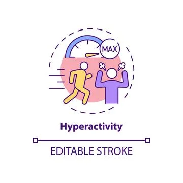 Hyperactivity concept icon Stock Illustration