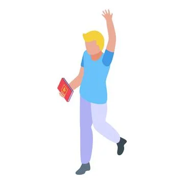 Hyperactivity kid play icon, isometric style イラスト素材