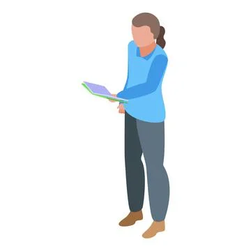 Hyperactivity teacher lesson icon, isometric style イラスト素材
