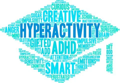 Hyperactivity Word Cloud Stock Illustration