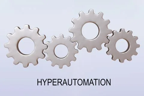 HYPERAUTOMATION - technological concept Stock Illustration