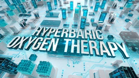 Hyperbaric Oxygen Therapy with medical digital technology concept Stock Footage 106476811