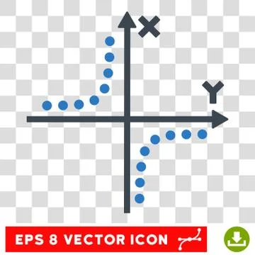 Hyperbola Plot Eps Vector Icon Ilustración de archivo