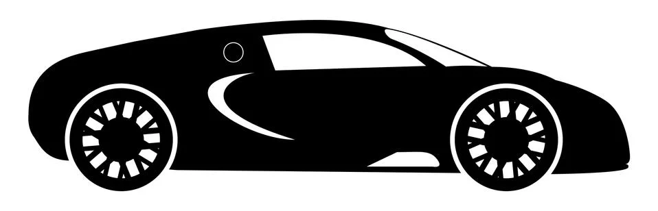 Hypercar Silhouette Stock Illustration