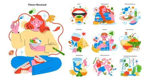 Hyperconnectivity concept set. Vector illustration Illustrazione stock