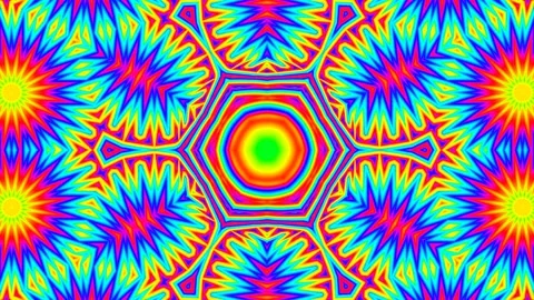 Hyperdrive: Fluorescent Radial Burst 4K, 20 sec Fluorescent Sensory Kaleidoscope Stock Footage 268370575