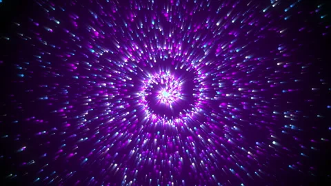 Hyperdrive light speed tunnel. Seamless loop motion graphic of flying in space Stock Footage 261712597