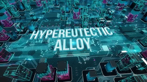 Hypereutectic alloy with digital technology concept Video stock 103486560