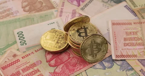 Hyperinflation and Bitcoin Stock Footage 147988375