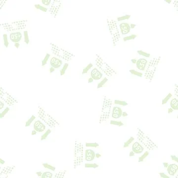 Hyperinflation finance glyph seamless pattern Stock Illustration