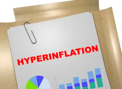 Hyperinflation - financial concept Stock Illustration