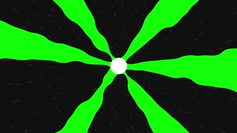 Hyperjump in space. Gren rays. High speed tunnel motion zooming in. Stock Footage 230072441