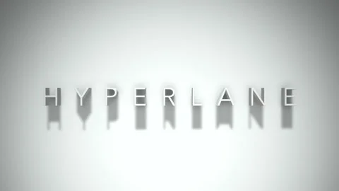 Hyperlane 3D title animation with shadows on a white background Stock Footage 296850034