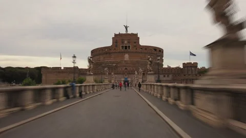 Hyperlaps 4K in italy. Rome famous monuments and place. Video stock 133533989
