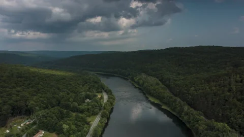Hyperlaps of Delaware during Storm Stock Footage 176692933