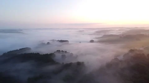 Hyperlaps with Fog over countryside 스톡 동영상 201723110