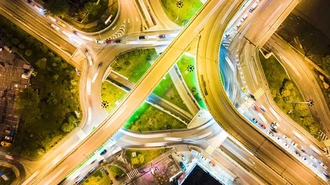 Hyperlaps. Road. Night lights. Sochi Vidéo 99131173