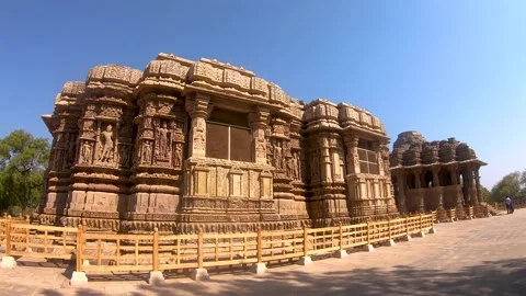 Hyperlapse 360 Degree Of Sun temple in Modhera, Gujarat, India	 Stockbeeldmateriaal 134242431