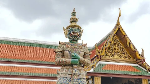 Hyperlapse 4k 2 clip at Wat Phra Kaew Stock Footage 96118710