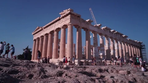 Hyperlapse Acropolis Athens, Greece Vídeo Stock 95537370
