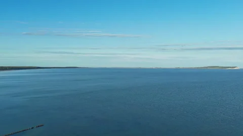 Hyperlapse - Aerial view of scenery over Germany's largest island Rügen Stock Footage 341756895
