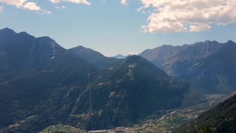 Hyperlapse on the alps with clouds Video stock 138605820