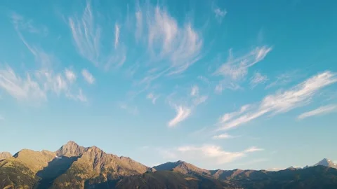 Hyperlapse on the alps with clouds Video stock 138605987