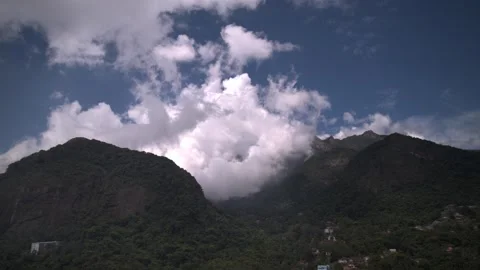 Hyperlapse approaching landscape with mountains in Teresopolis, Rio de Janeiro Stock Footage 259723090