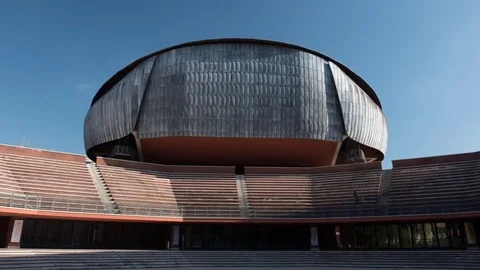 Hyperlapse Auditorium Parco della Musica in Rome Video stock 74596392