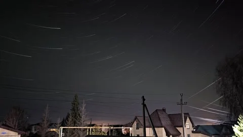 Hyperlapse of the Aurora borealis and startrails 4k Stock Footage 255034657