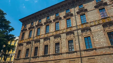 Hyperlapse of Banque de la Suisse italienne in Lugano, Switzerland, Ticino Stock Footage 252992667