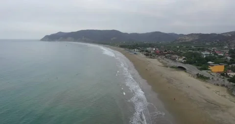 Hyperlapse of a beach with many people walking over it and doing exercises Stock Footage 148344747