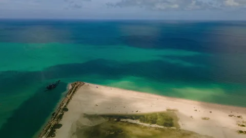 Hyperlapse in the beach of Yucatan Mexico Stock Footage 163695891