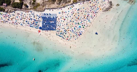 Hyperlapse - Beautiful Beach on the Mediterranean Sea - 4K+ Stock Footage 94810552