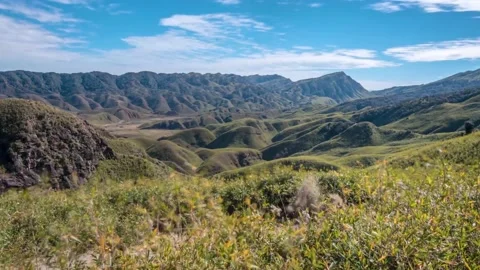 Hyperlapse of beautiful tropical valley between mountains. Stock Footage 171813667