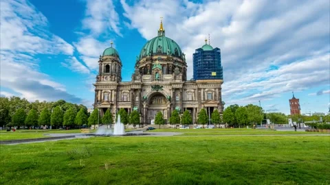 Hyperlapse of Berlin Cathedral (Berliner Dom) , Germany 스톡 동영상 141698810