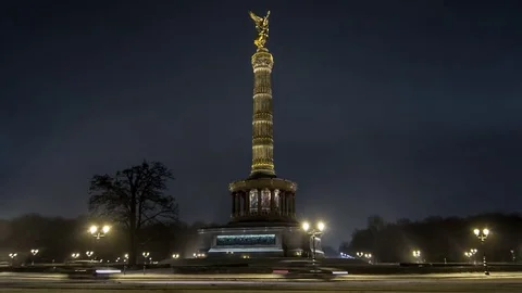 Hyperlapse | Berlin Victory Column Vídeo Stock 71390728