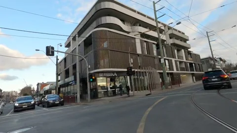 Hyperlapse from bicycle through hawthorn streets 2020, 4K Stock Footage 138409268