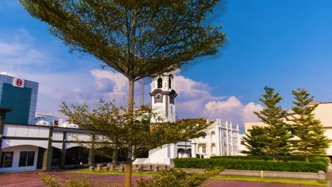 Hyperlapse Of Big Clock Tower at Ipoh Stock Footage 105466213