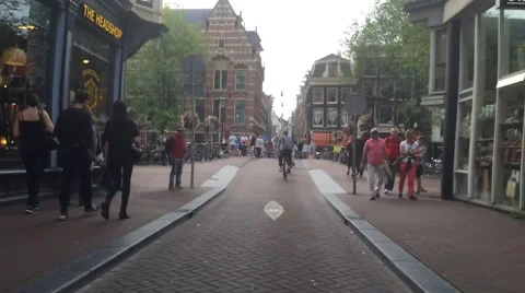 Hyperlapse by bike in Amsterdam Video stock 55298183