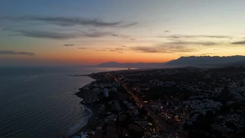 Hyperlapse Blue Hour Coastal Highway Mijas Costa del Sol Spain Vidéo 339078128