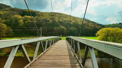 Hyperlapse: Bridge Crossing Journey To Directional Sign Video stock 306885648