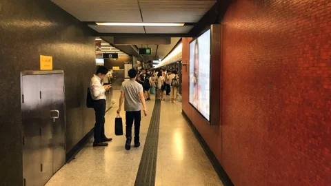 Hyperlapse of Busy Streets in Mong Kok - Hong Kong Stock Footage 87245900