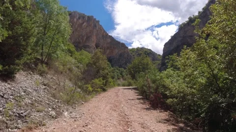 Hyperlapse of Byzantine Cave Monastery in Kastoria, Northern Greece Stock Footage 204145669