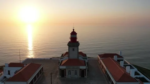 Hyperlapse of Cabo da Roca Lighthouse Stock Footage 196021175