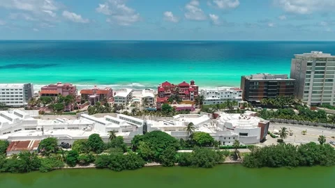 Hyperlapse in Cancun - Hotel Zone Stock Footage
