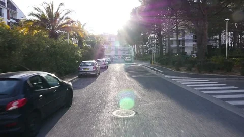 Hyperlapse car cruise in Perpignan Stock Footage 74176473
